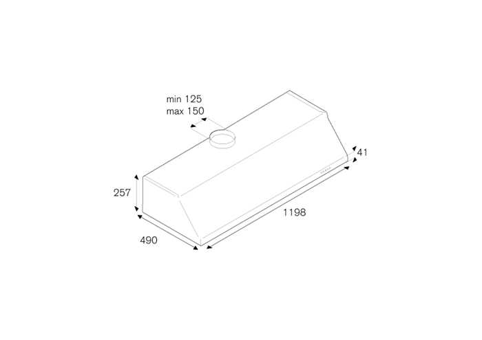 120 Undermount Hood 1 Motor | Bertazzoni